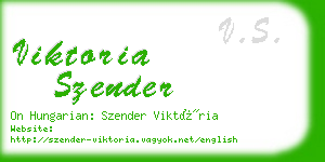 viktoria szender business card